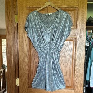 Silver Metallic Tunic Dress